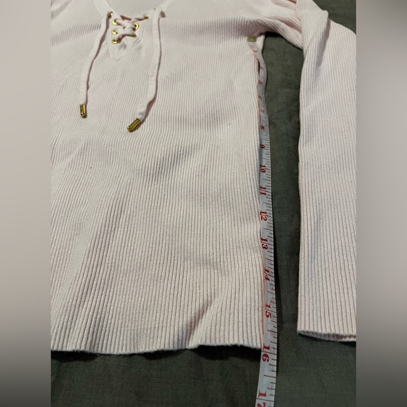 Michael Kors | Pink Ribbed Long Sleeve - Picture 5 of 8